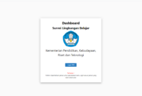 dasbord  pengisian survey lingkungan belajar