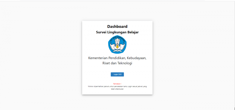 dasbord  pengisian survey lingkungan belajar