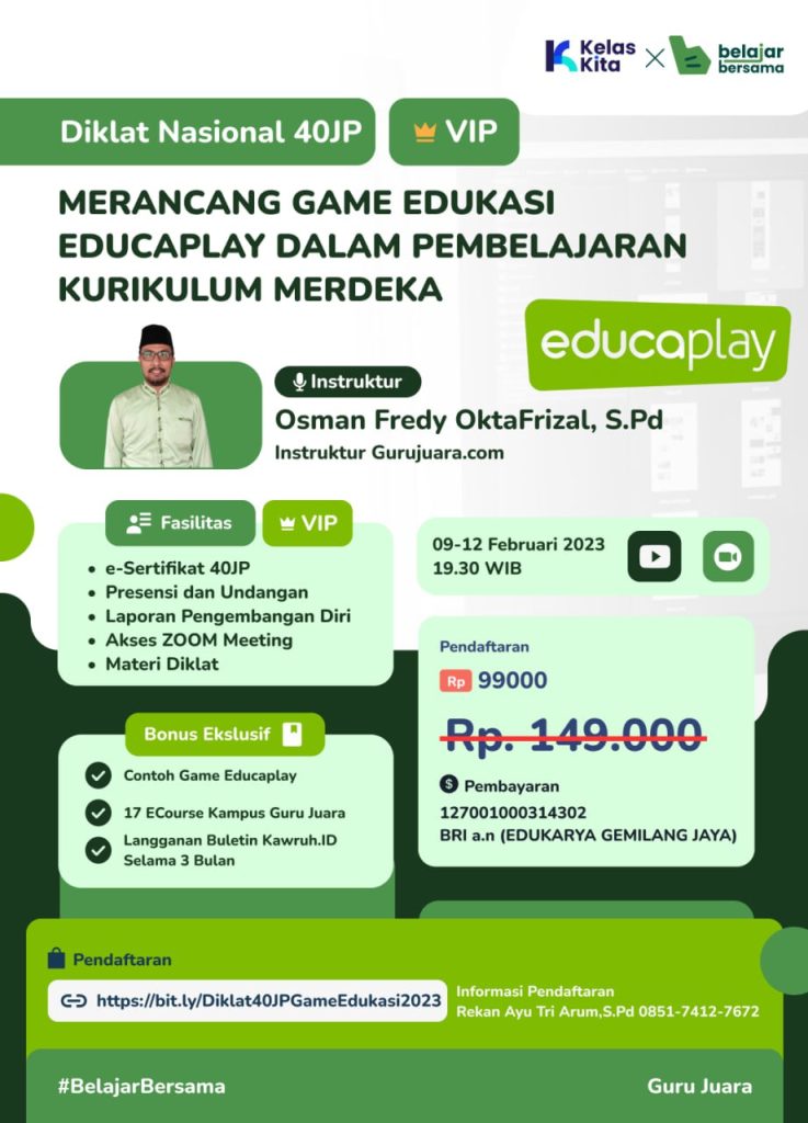 Tips Membuat Game Edukasi dengan Menggunakan Educaplay - Laman 2 dari 2 ...