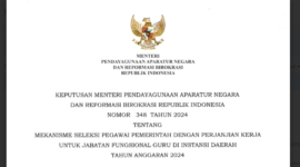 Dokumen KepMenPANRB no.348 tahun 2024 tentang Mekanisme Seleksi PPPK guru tahun 2024